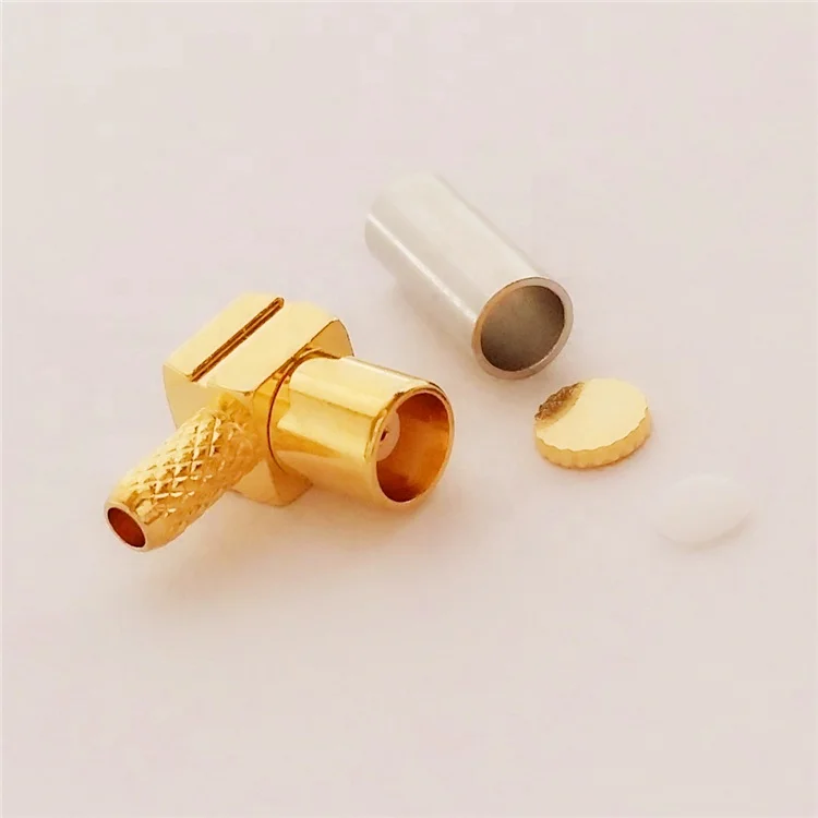 
High Performance RF Connector MCX-C-KW1.5 Female Elbow 90 Crimp RG174 RG316 Cable 