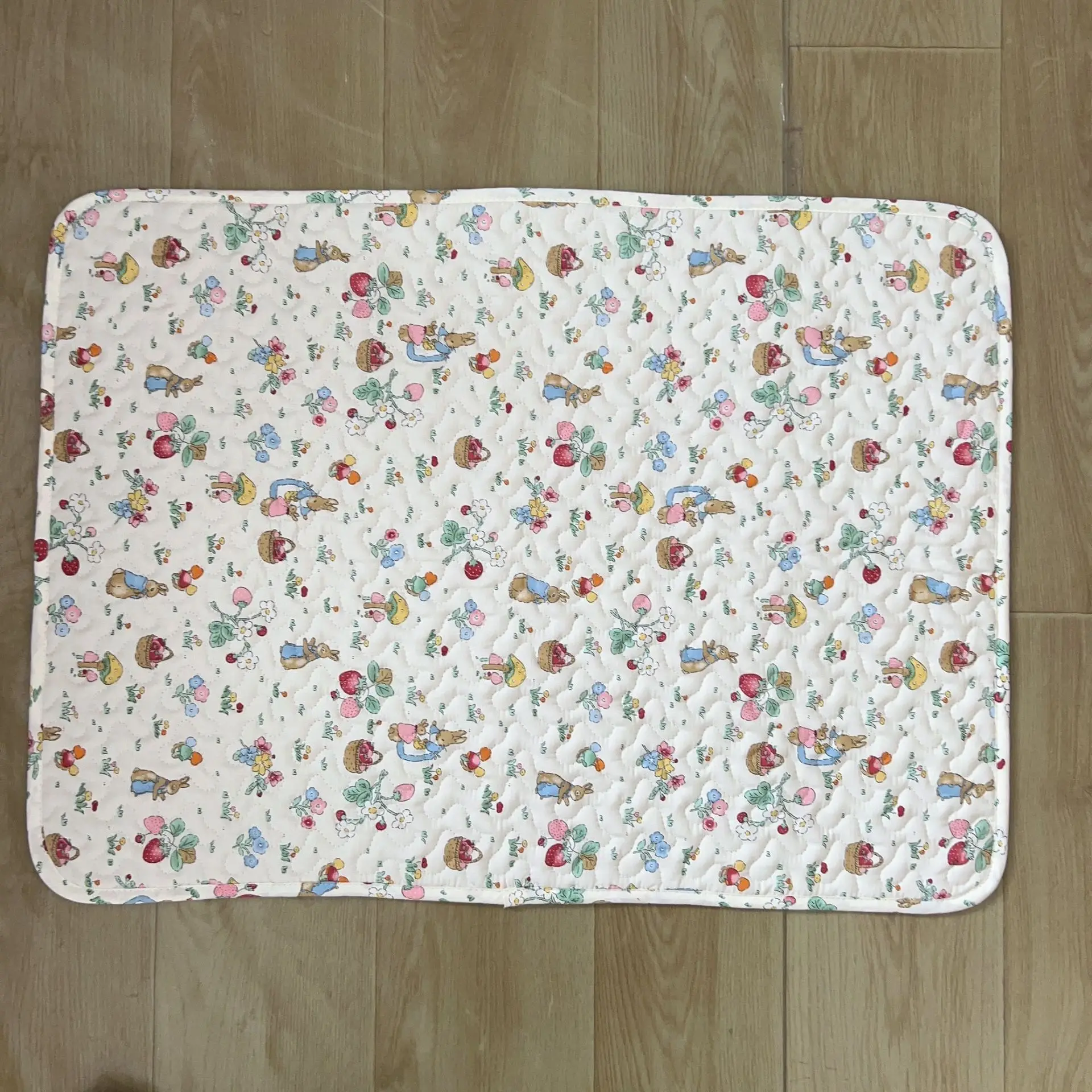 Pet floor mat made of pure cotton and non stick hair machine washable rabbit cage platform mat universal all year round