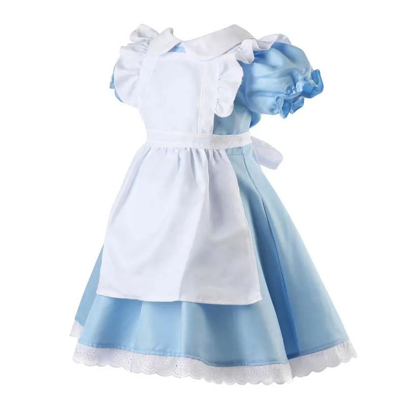Kids Girls Adventures Party Dress Up Anime Alice Wonderland Costume HCBL-022