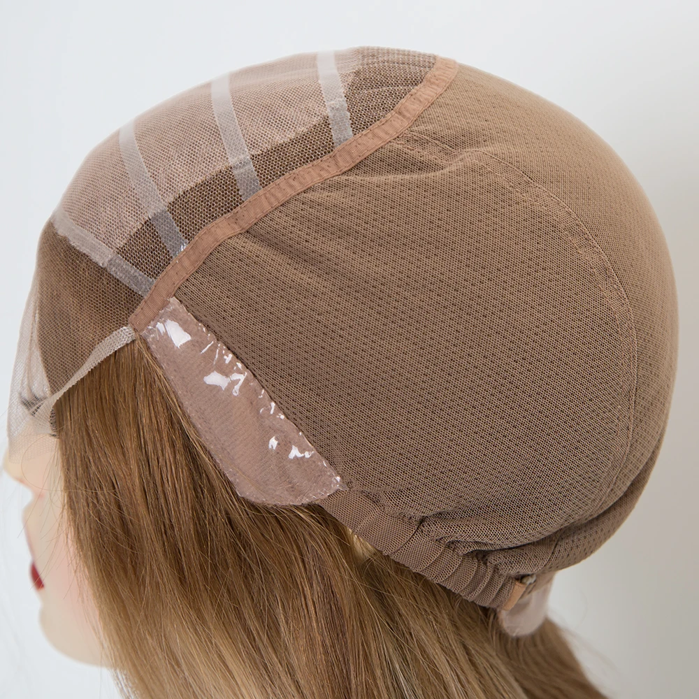 Medical wig manufacturer European virgin hair silk top hd lace full hand tied single knots glueless wig  for alopecia friendly