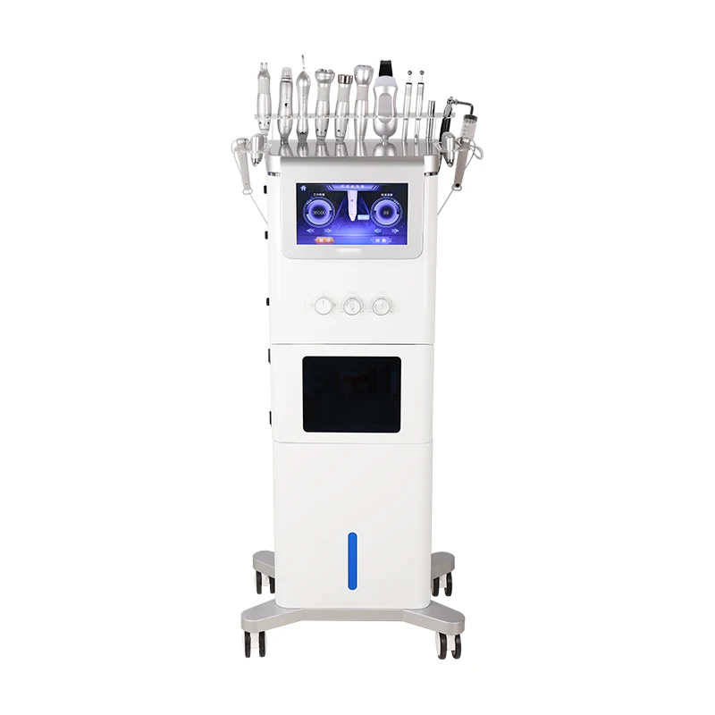 New 10 in 1 Visible Facial Machine Hydra Beauty Skin System Hydrodermabrasion with Skin Analyzer Vacuum Technology Face US Plug