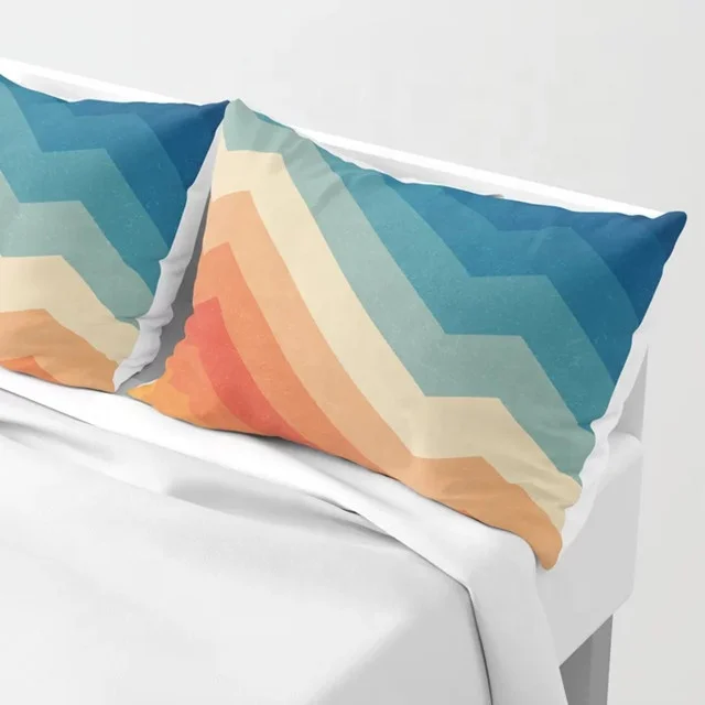 100gsm Custom 3D Printed 100% polyester microfiber fabric for Bedding Pillow Shams