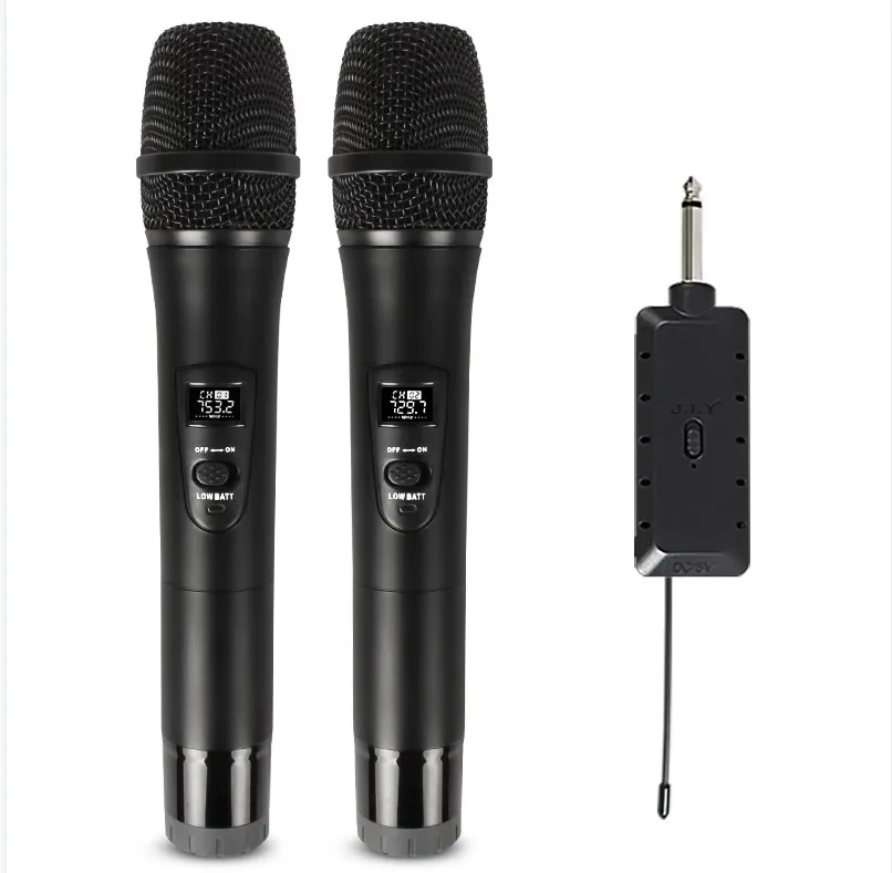 Professional Dynamic Factory OEM Universal Wireless mike Microphone Dual VHF Handheld Karaoke Microphone