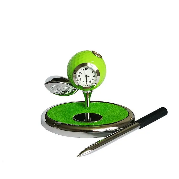 New Design Golf Stuff Pen Holder Mini Desktop Golf Ball Pen Stand