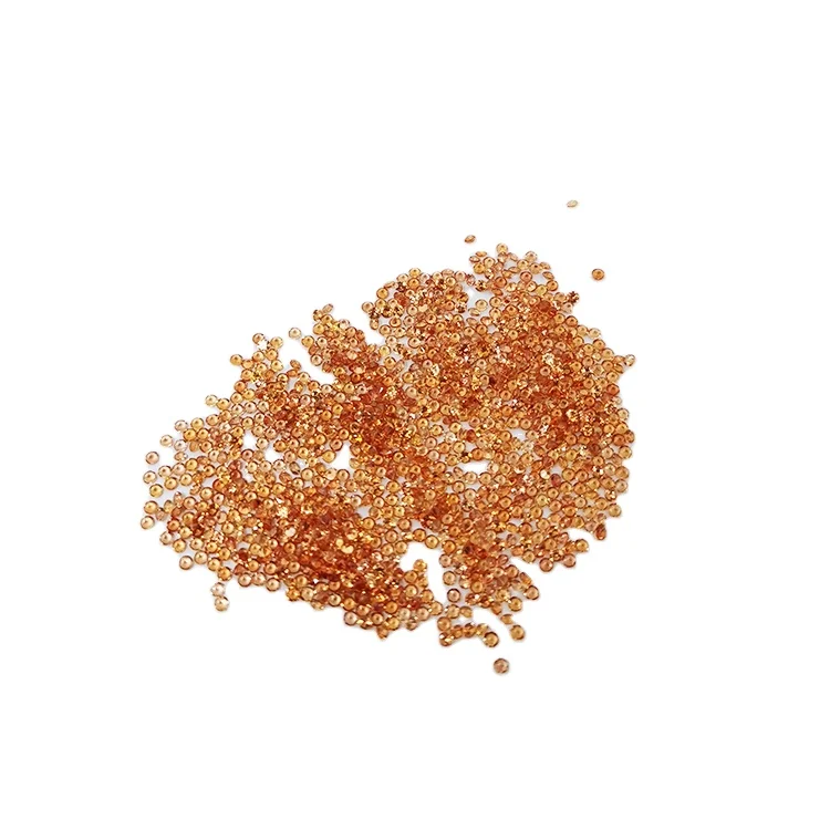 round shape natural stone machine cut orange sapphire