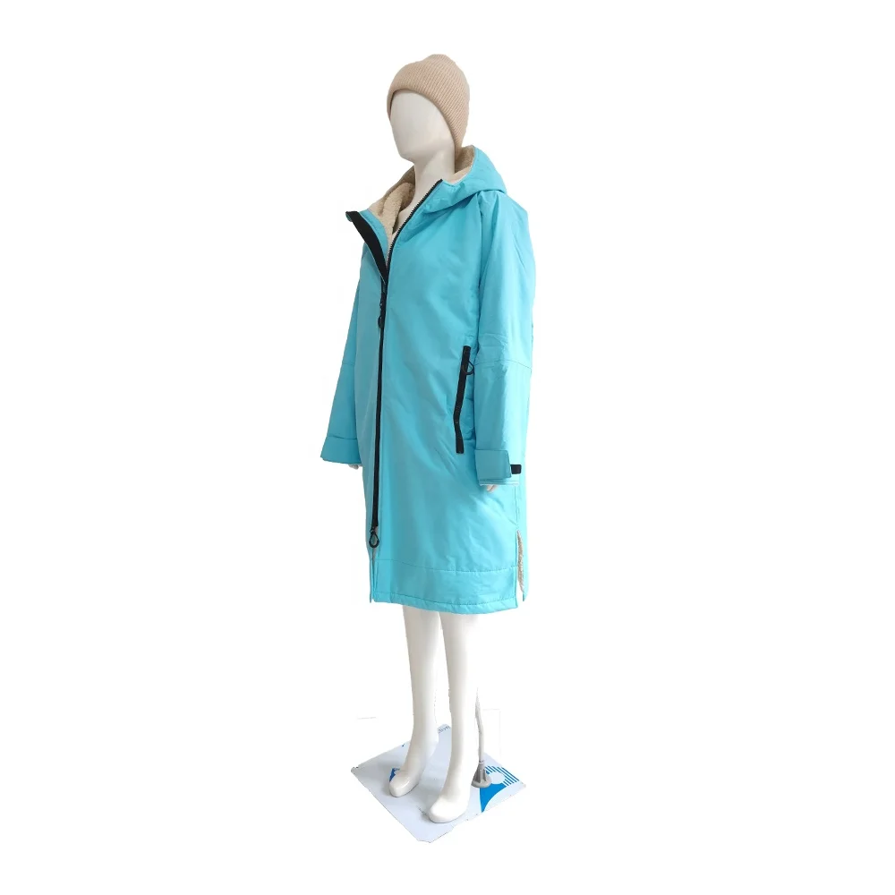 Factory Custom Winter Windproof Drying Robe Waterproof Surfing Swimming Changing Robe Poncho