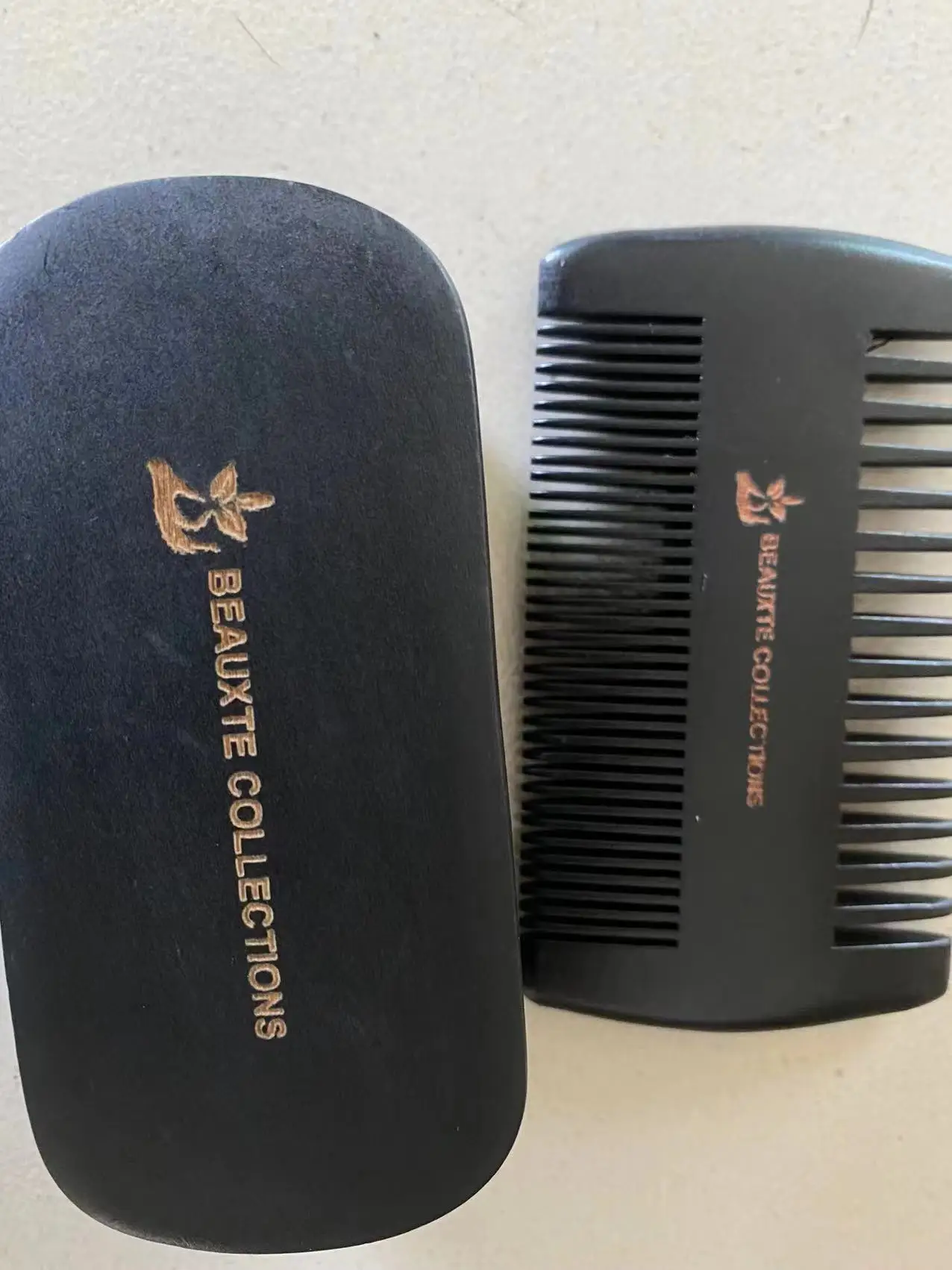 Vinnie Customized High Quality Wholesale Shaving Brush 100% Boars Bristles Beard Brush and Comb Set Picture Color Pear Wood