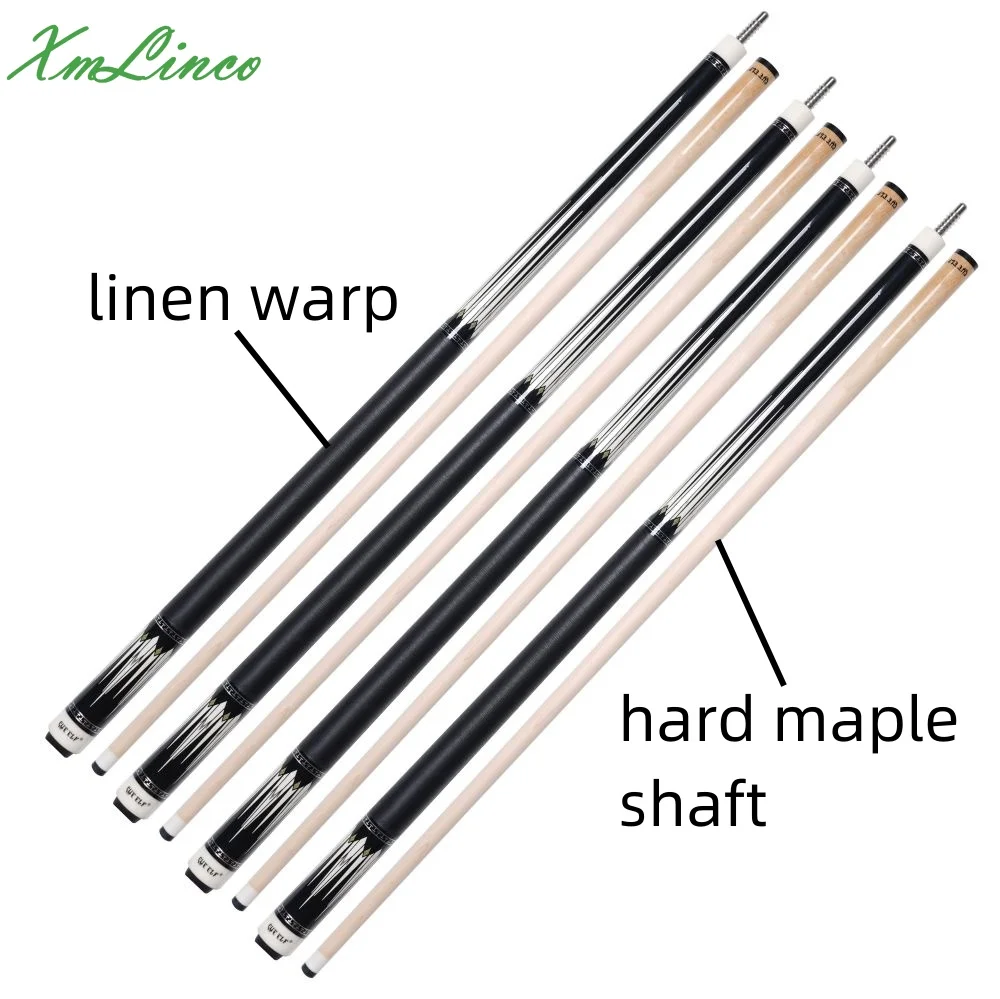 Xmlinco Billiard Pool Cue High Technolog Linen Warp y Professional 12.5mm Tip Size 58 Inches Hard Maple Shaft