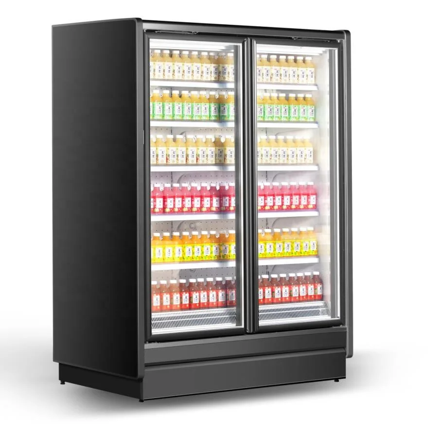 Commercial Refrigerator vertical freezer Glass doors display freezer for supermarket