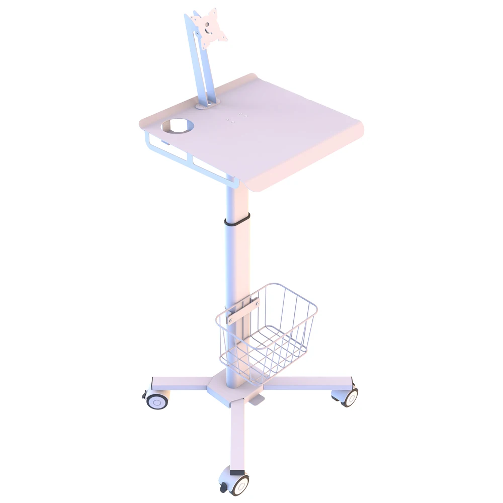 Mobile stand for tablet pc laptop and monitor cart vesa mobile workstation for hospital clinic