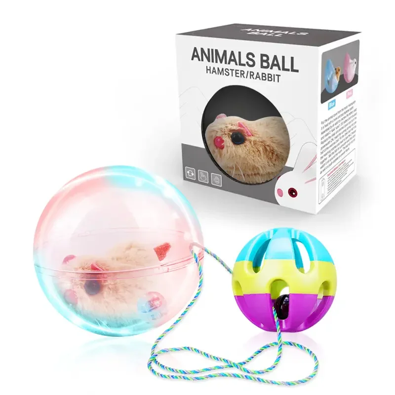 Creative Design Electric Animal Rolling Ball Cute Plastic Hamster Rabbit Rolling Ball Toy