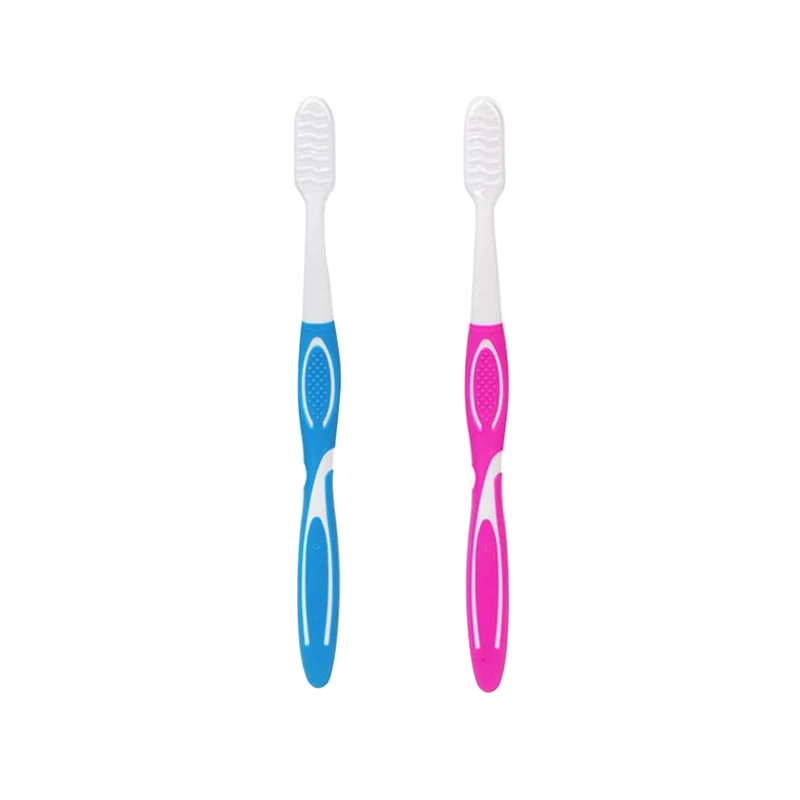 Cheap And High Quality Tooth Brush with Soft rubber double colour adult toothbrush