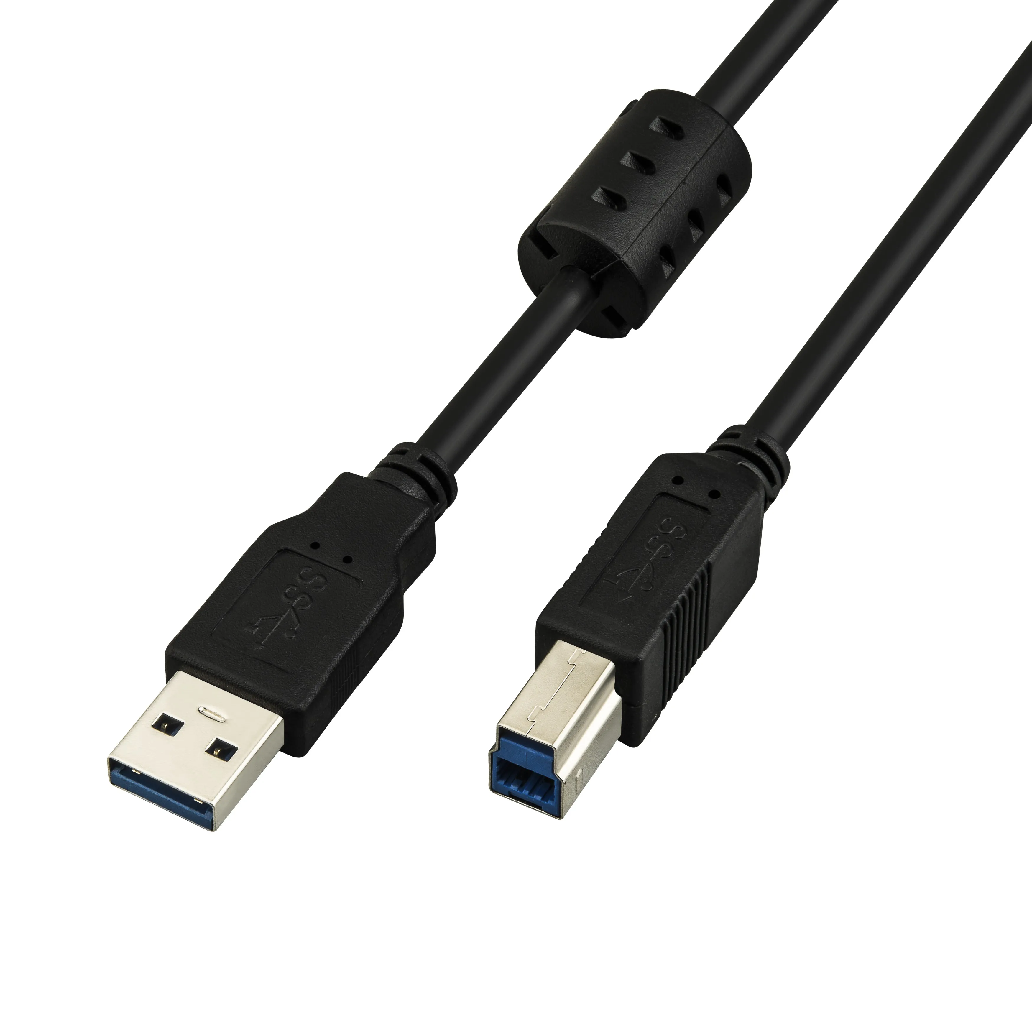 Оптовая продажа, кабель 1 фут, 3 фута, 6 футов, кабель для принтера USB A, штекер на B, штекер, экранированный кабель