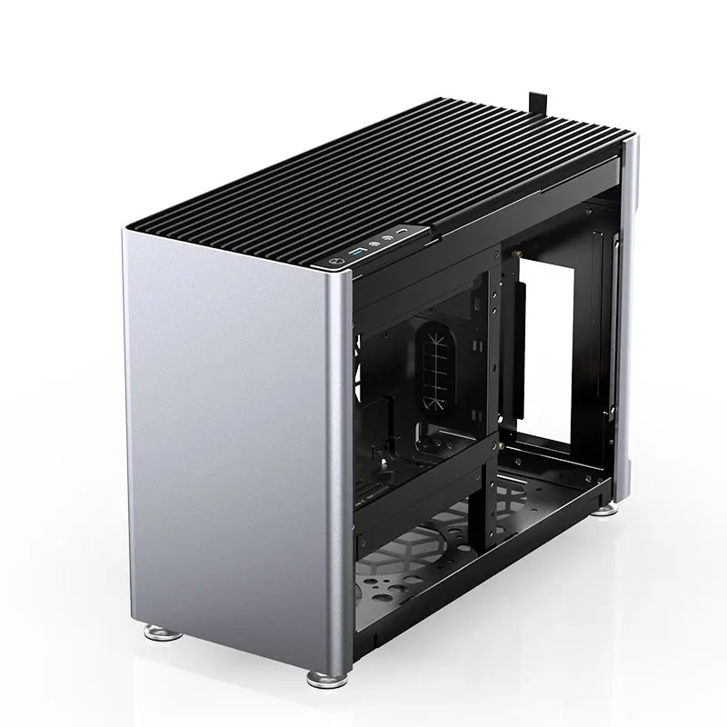 Jonsbo I100 Pro Silver mini computer case Side aluminum magnesium alloy Support 360 water cooling mini ITX computer case