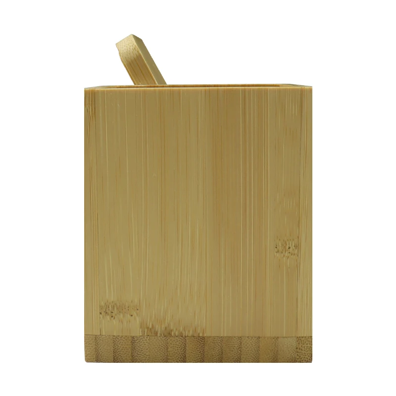 15W Wireless Charger Penholder Tunnel Custom LOGO Office Desktop Bamboo Pen Holder With Wireless Charger Pen Container Pen Case