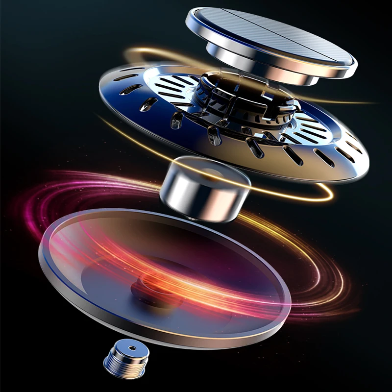 Solar Power 360 Rotating Car Air Freshener Perfume Fragrance Aromather