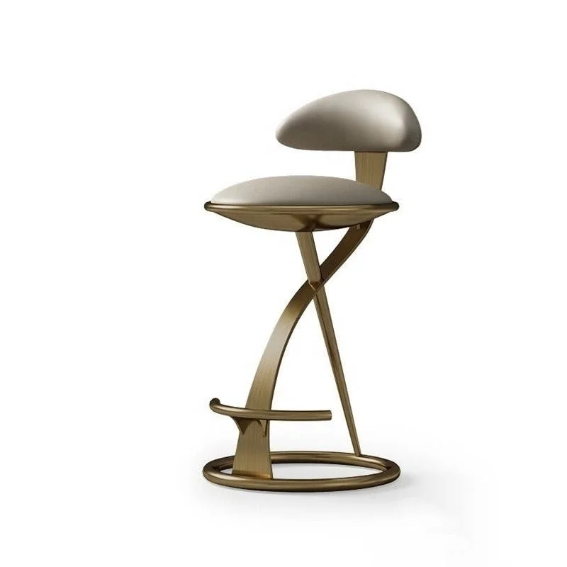 Light luxury bar chair High stool home commercial metal island front desk dermis chair
