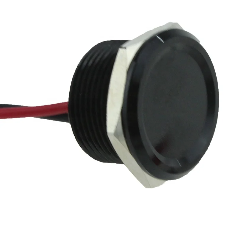 USYUMO YD19-10B 100mA 24VDC Blue aluminium 19mm mounting hole diameter piezo switch