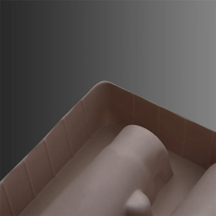 High Quality Customized Pvc Blister Inner Packaging Box Ps Flocking Lining Plastic Five-piece Cosmetic Box