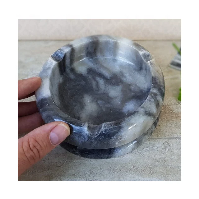  Лидер продаж винтажная круглая пепельница из овечьего мрамора по низкой цене