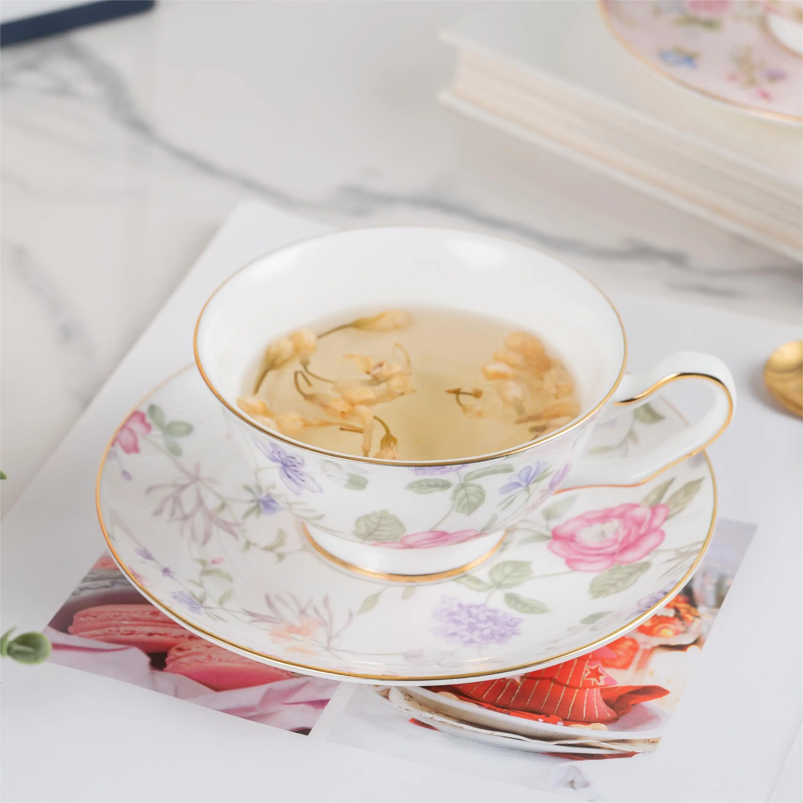 PITO Modern European Style Afternoon Tea Set Ceramic Bone China Luxury Coffee Cups Tea Pot Coffee Set