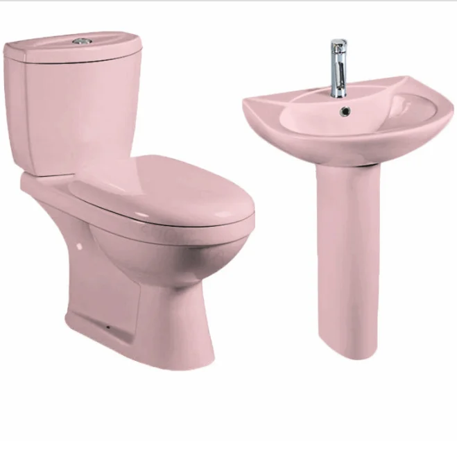 Двухкомпонентный унитаз twyford, Гана, розовый/синий цвет, круглая форма, s/p, ловушка, керамическая, Бангладеш, цена, сантехника, унитаз