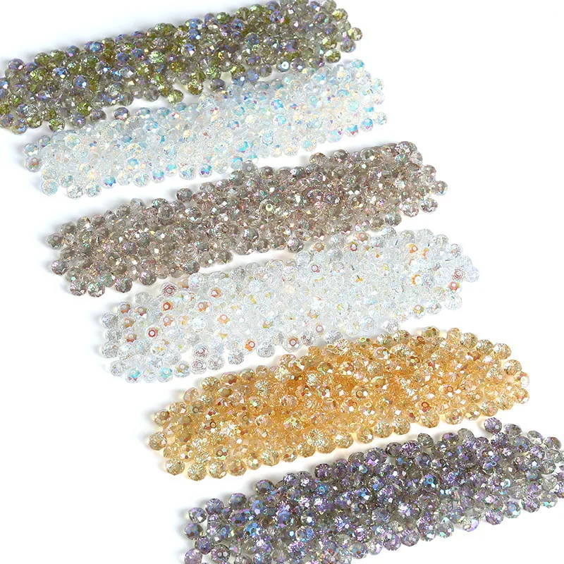 Multicolor Faceted Glass Beads High Quality Glass Crystal 4mm Glass Beads For Bracelet Necklace