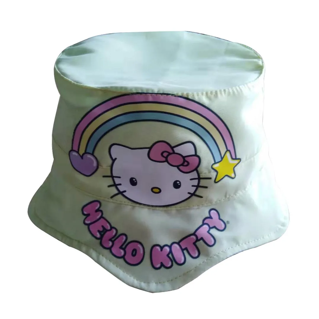 Fashion Embroidery Fisherman Hat  Custom Logo Cotton Bucket Hat Sun cap Bob Hat for Children Spring or Summer