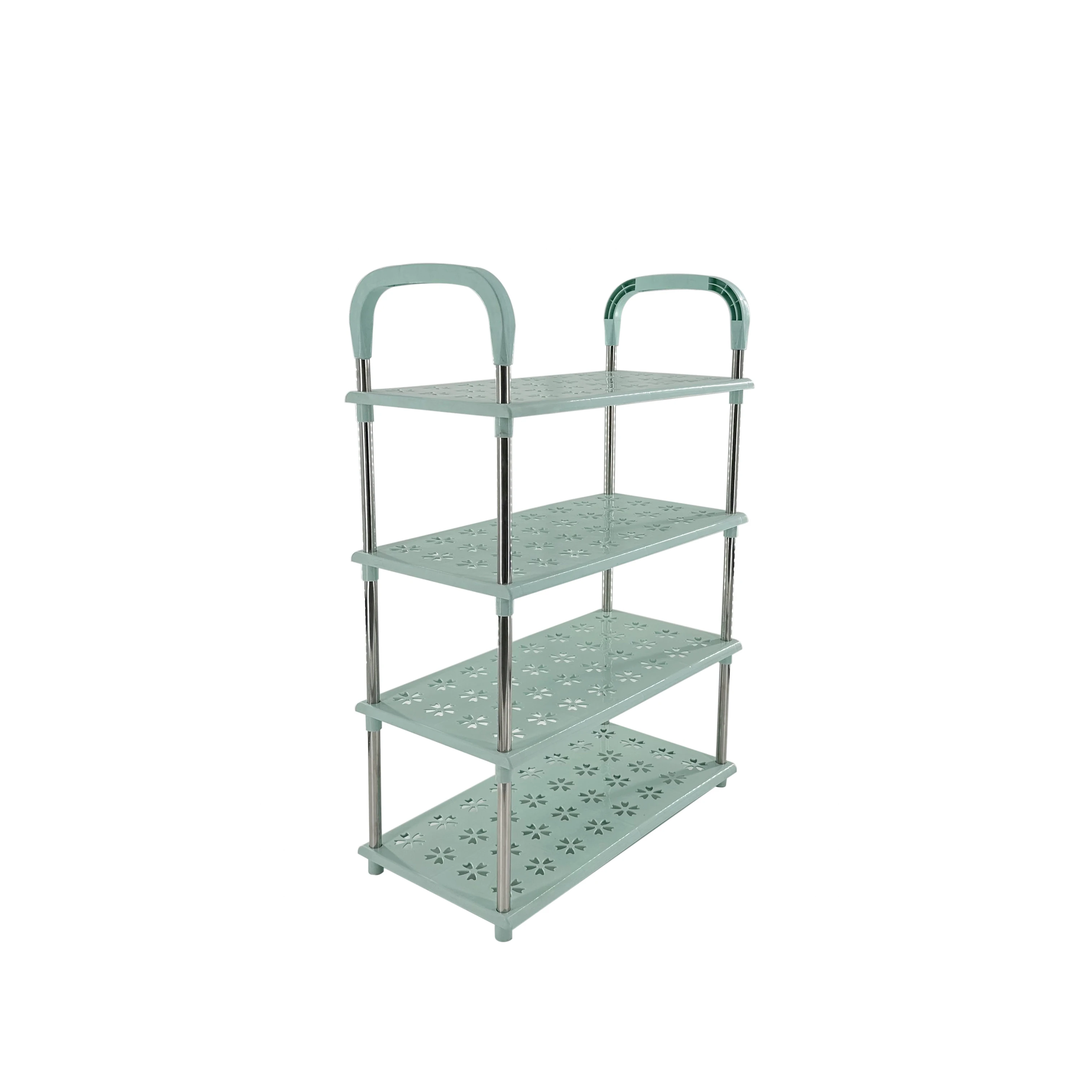 Living Room Furniture Metal Rack Shoes Organizer Storage Shoes Rack 4 Layers