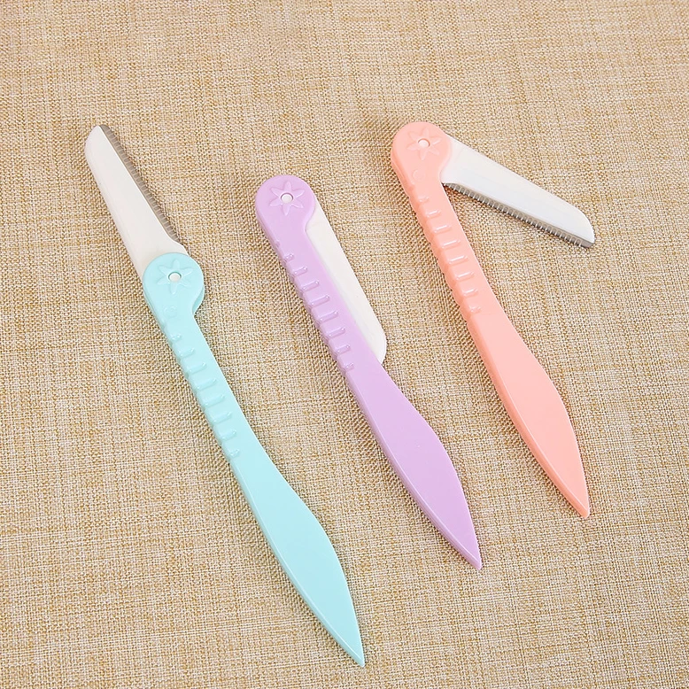 lameila Best seller colorful eyebrow 3pcs shaping tool eyebrow knives 3 pcs kit eyebrow razor A0369