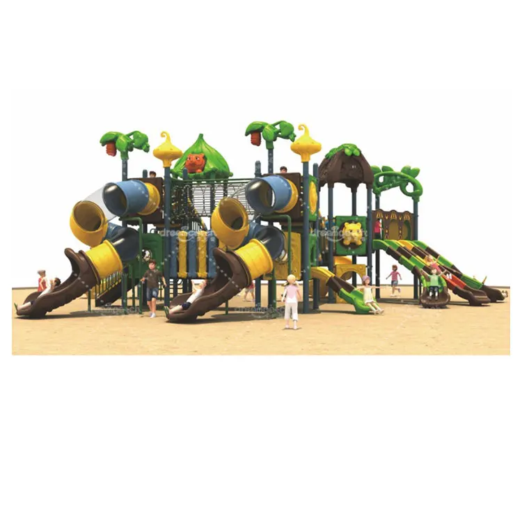 Large pirate ship Combination plastic slides sets kids outdoor slide playground for city park