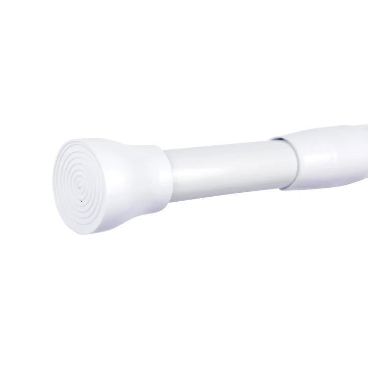 Wholesale 22mm White Polished Extendable Bathroom Tension Adjustable Shower Rod