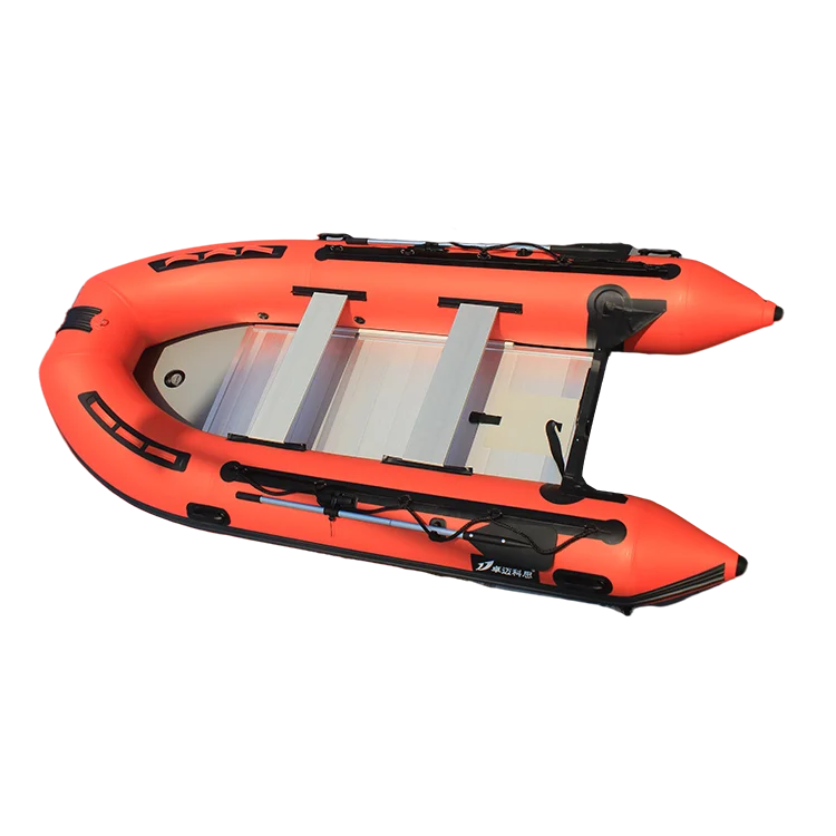 380 PVC material fiberglass hull inflatable fishing cabin boat