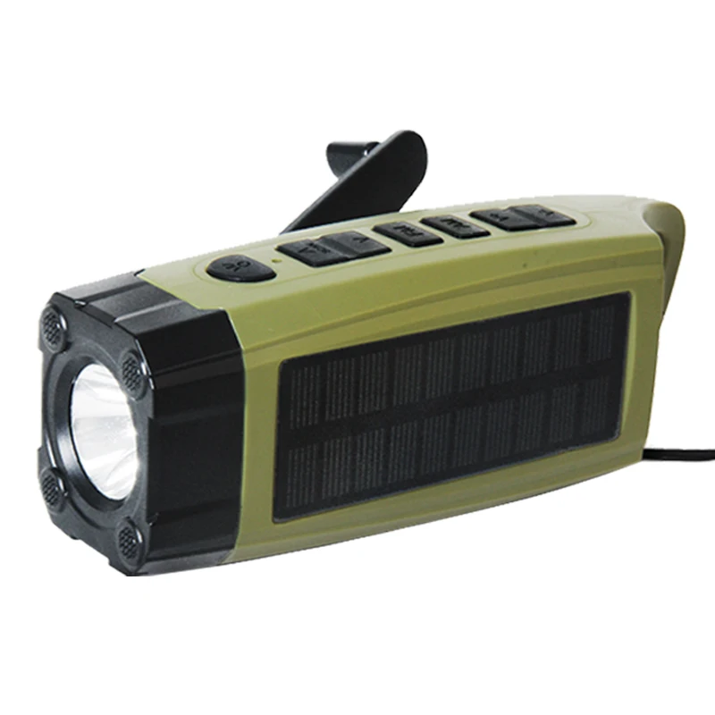 Solar portable  Multifunctional Charging Handheld Radio LED Flashlight