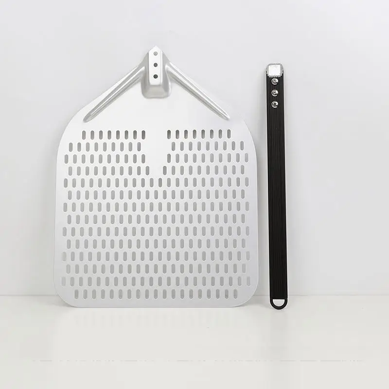 New Popular Big Horn Paddle, Circular Engraved Foldable Handmade Hardwood Homemade Making Metal Pizza Peels