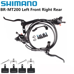 Mountain Bike Brake SHIMANO MT200 Disc Brake Hydraulic MTB Left & Right Brake Set Box Black Bicycle Aluminum 10pcs 800-1550 MY;1