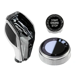 Кристальный набор из 3 предметов (ручка переключения передач) для BMW Все серии F12 F13 F15 F16 F25 F26 F02 автоматический переключатель передач автомобильные аксессуары для интерьера