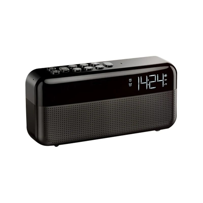 S-80 Portable Wireless LED Display Support Handsfree Calling Double Alarm Clock Speaker