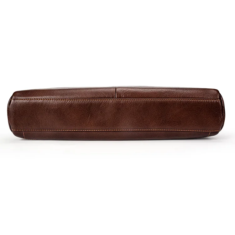 Wholesale Large Capacity Genuine Leather Luxury Designer Slim Laptop Business Briefcase