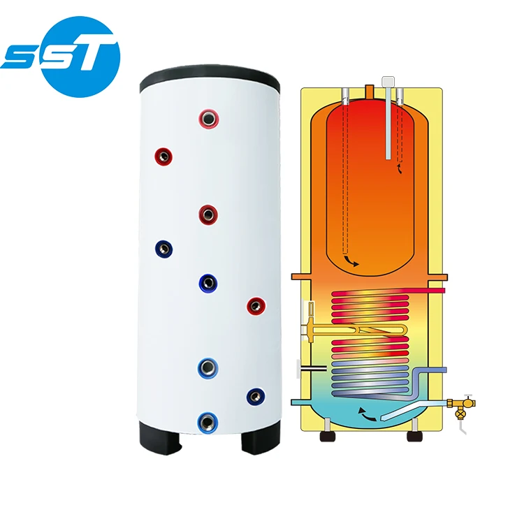 SST hot selling SUS304 heat pump home water heater tank custom capacity 100L-600Lhot water boiler