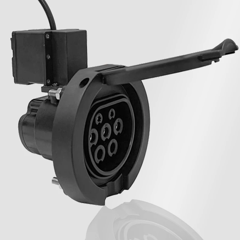 EV 32A Type2 Socket AC Charging Socket With Hella Lock 0.5m Cable IEC62196 Ev Charger Socket