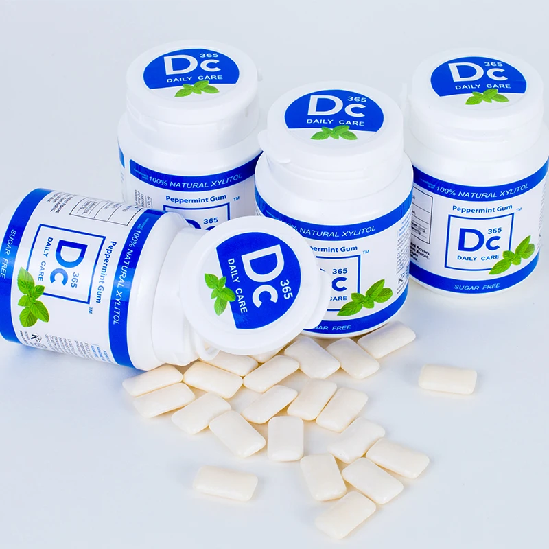Sugar-free chewing gum with xylitol in a bottle of 45 pcs * 1.2g per pack