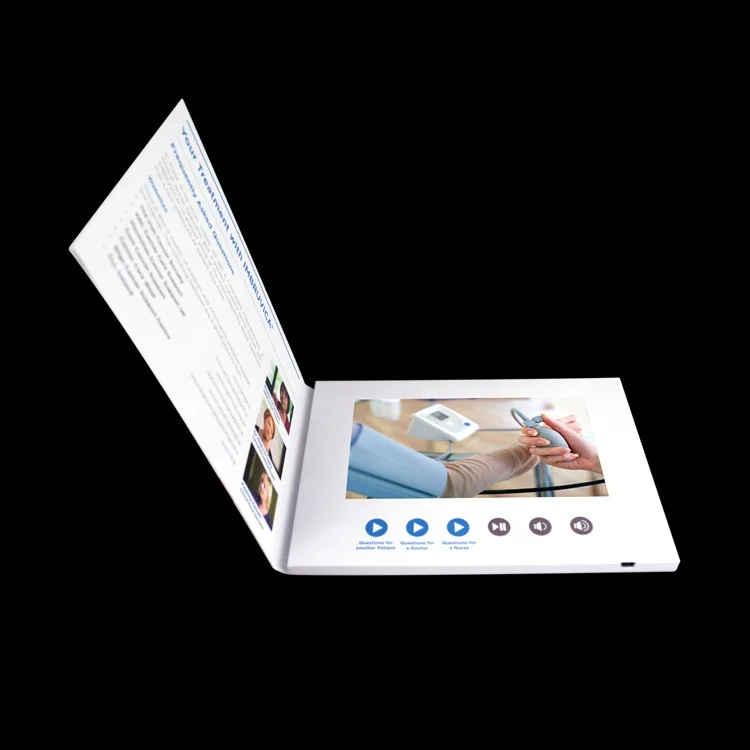  Высокое качество класса люкс с 7 дюймовым hd ЖК пригласительных билетах или видео поздравительная открытка свадьбы Любовь фото книга в твердой обложке цифровые брошюры