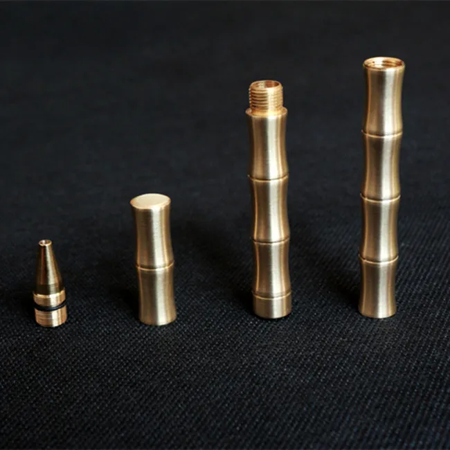 
Customized Brass Business EDC Signature Bamboo Joint Ball Pen 