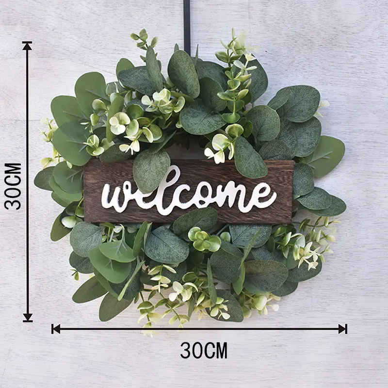 New Style Artificial Leaves Wedding Outdoor Decoration Luxury Eucalyptus Palm Fake Plant Garland