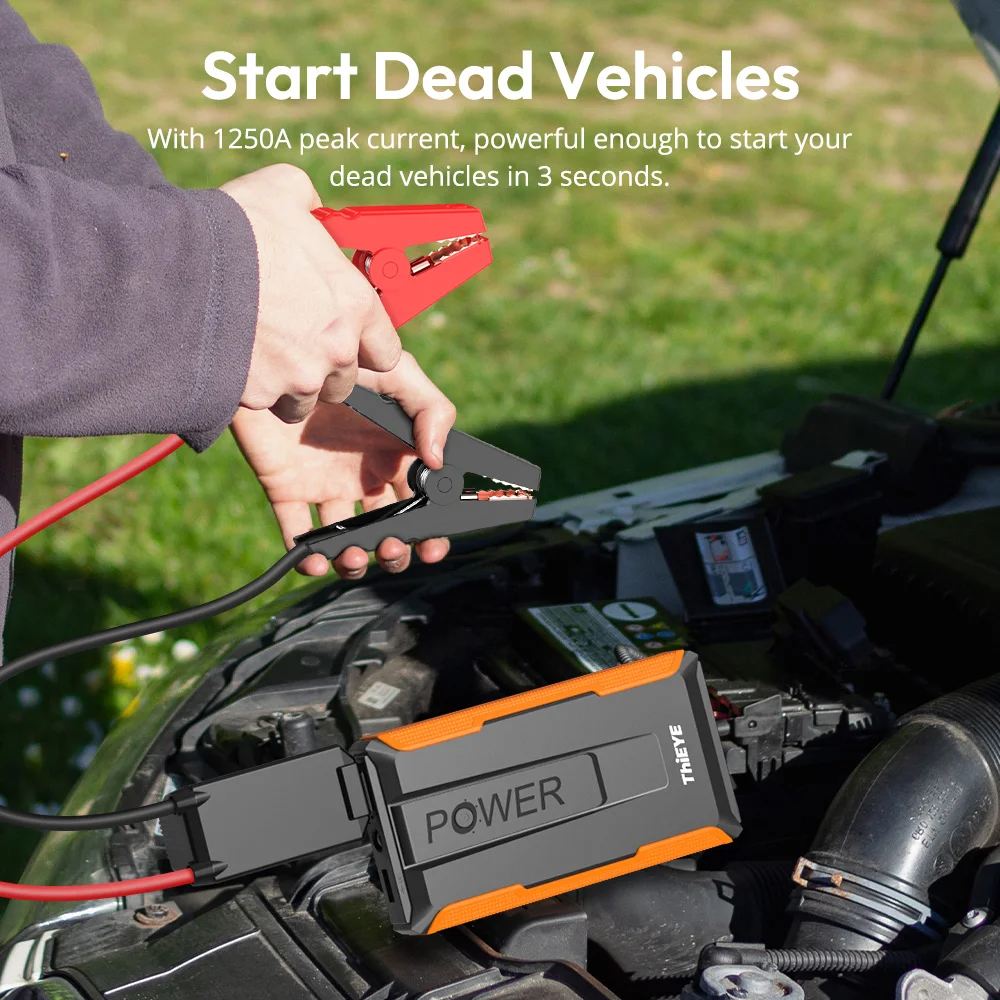 ThiEYE 7200mAh Car Jump Starter Power Bank 1250A Portable Battery Booster Charger Starting Device 12V Car Battery Booster