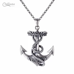 New Fashion Jewelry Black Painting Punk 925 Oxidized Silver Men Catholic Rosary Religious Black Cording Woven Cross Necklace