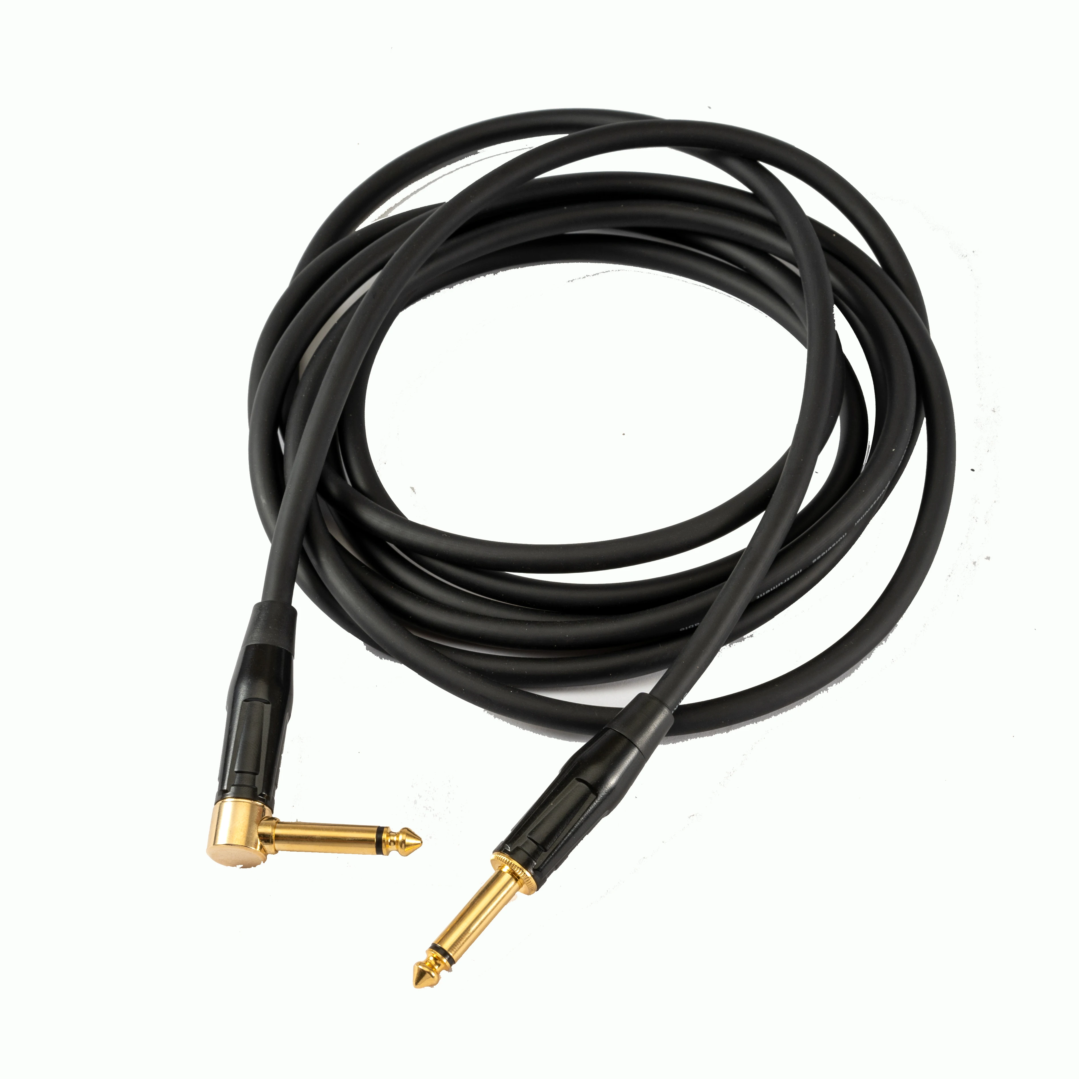 3m 10ft Guitar Bass Instrument Cable Mixer Speaker Audio Cable God Plated 1/4 inch  Straight Plug to 1/4 inch Angled Plug