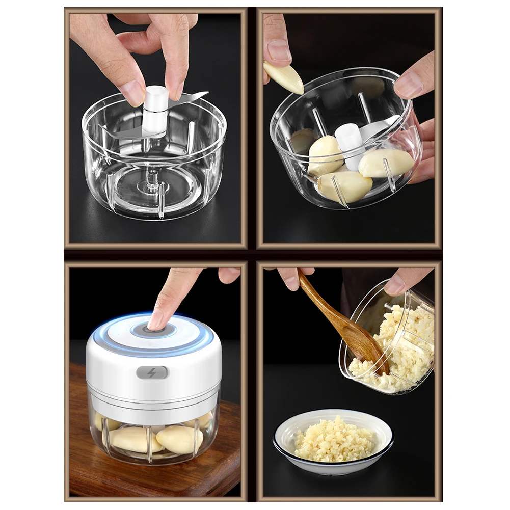 
Mini USB Wireless Electric Food Chopper for Vegetable Chili Meat Garlic 