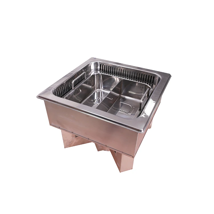 Factory custom electric bbq grill smokeless non stick chinese hot soup pot restaurant equipment